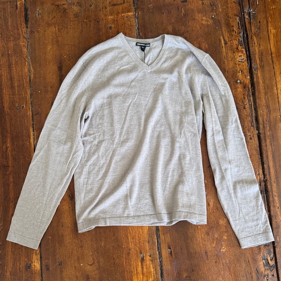 James Perse Light Gray V-Neck Sweater - Picture 1 of 4